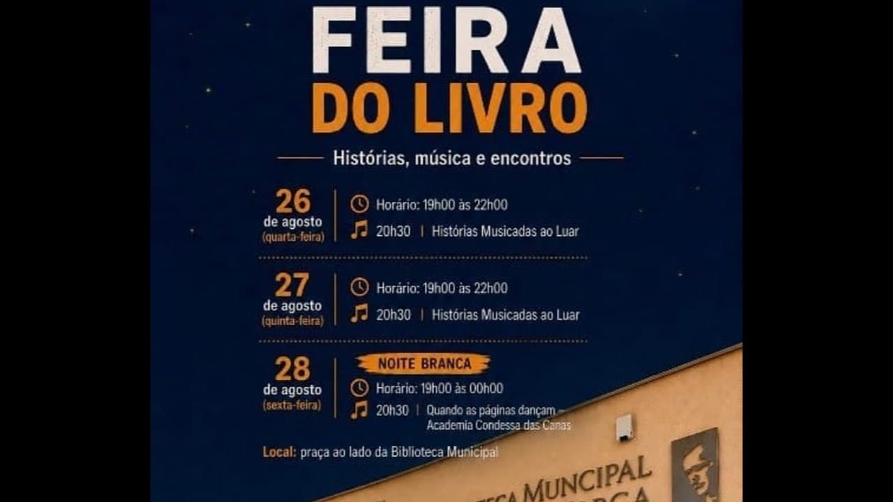 Imagem da notícia: Palavras ao Luar traz feira do livro à Biblioteca Municipal de Arganil