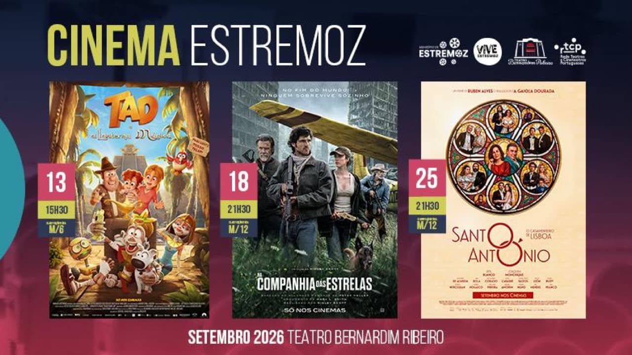 Imagem da notícia: Cinema no Teatro Bernardim Ribeiro com três sessões em setembro