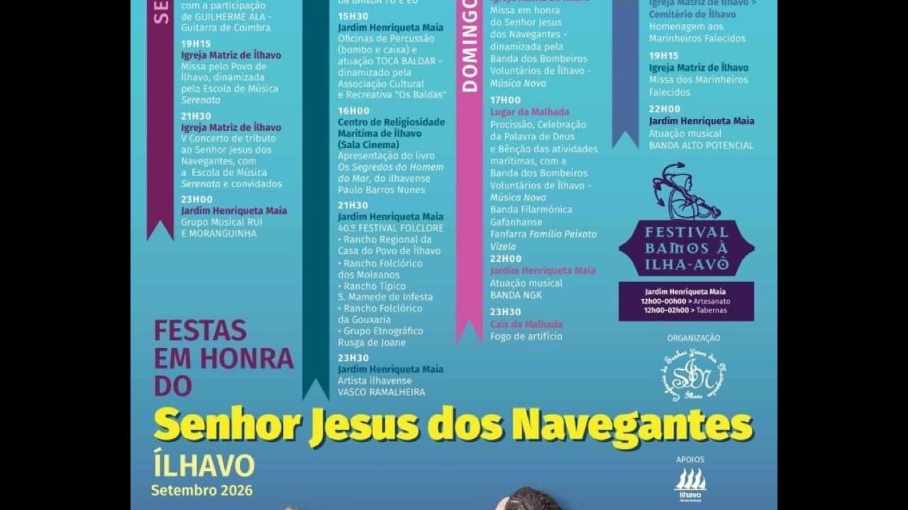 Imagem do evento: Festas em Honra do Sr. Jesus dos Navegantes 2026