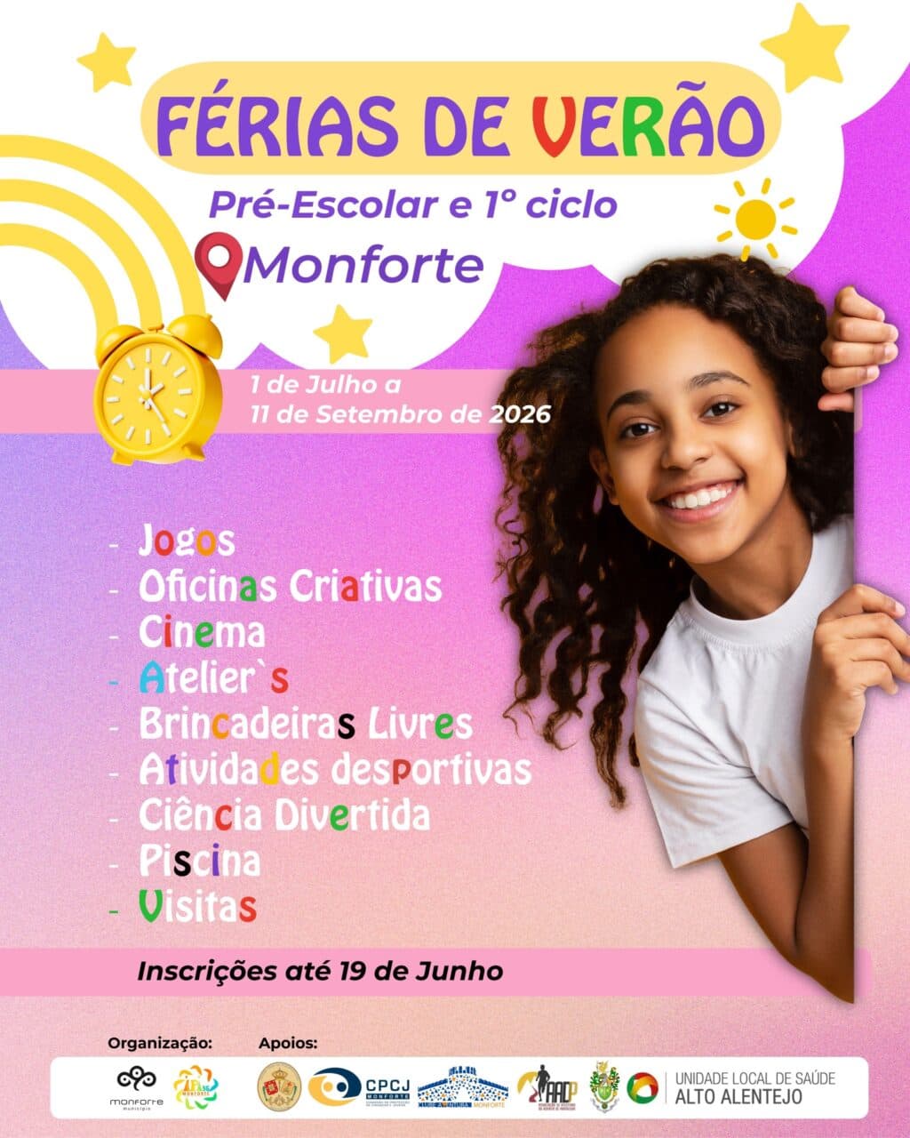 Imagem do evento: Férias de Verão 2026 — Pré-Escolar e 1.º Ciclo