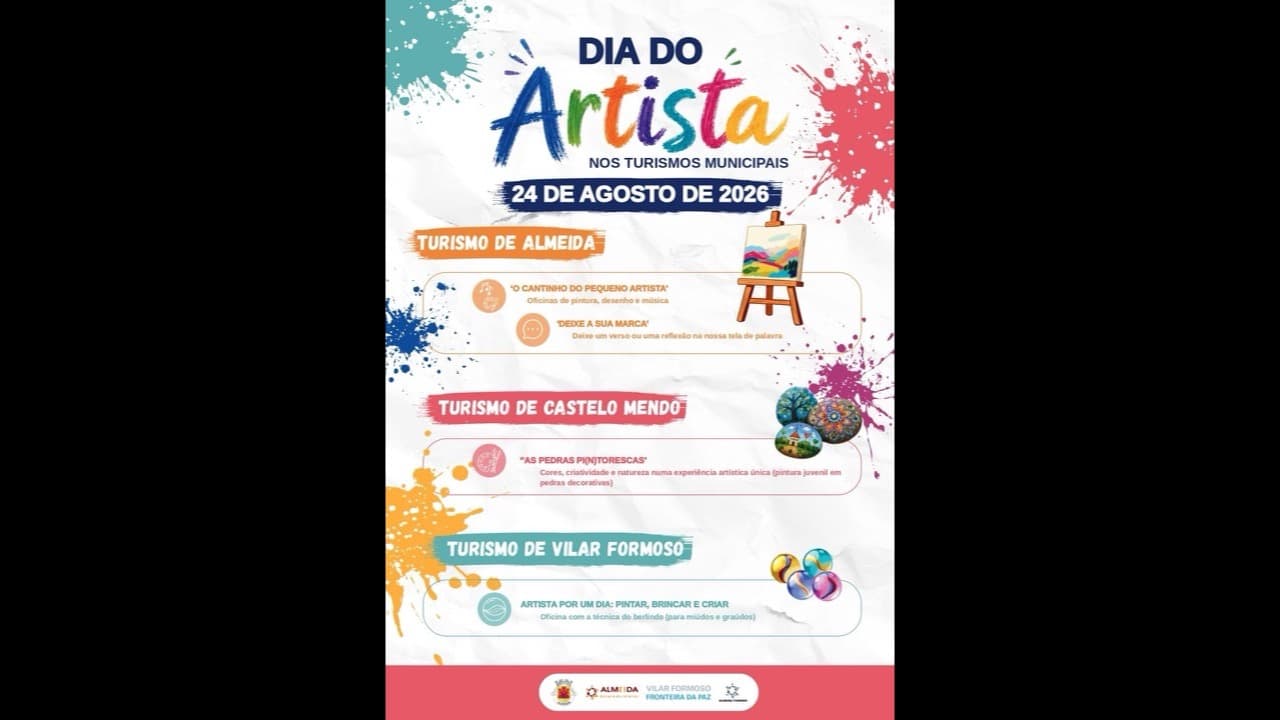 Imagem da notícia: Dia do Artista com oficinas nos Turismos Municipais de Almeida, Castelo Mendo e Vilar Formoso