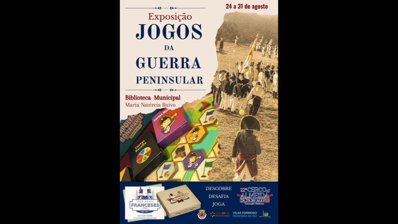 Imagem da notícia: Exposição “Jogos da Guerra Peninsular” abre na Biblioteca Municipal de Almeida