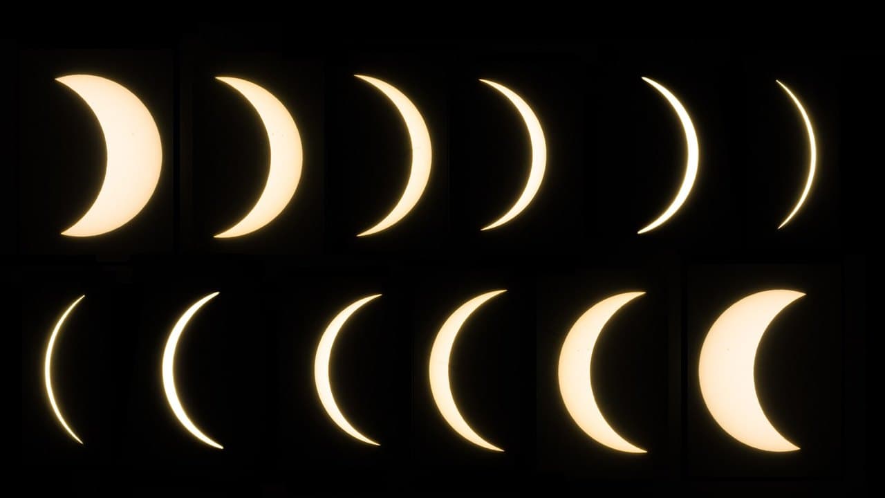 Imagem da notícia: Eclipse solar parcial cobriu 77% do Sol visto do Funchal a 12 de agosto