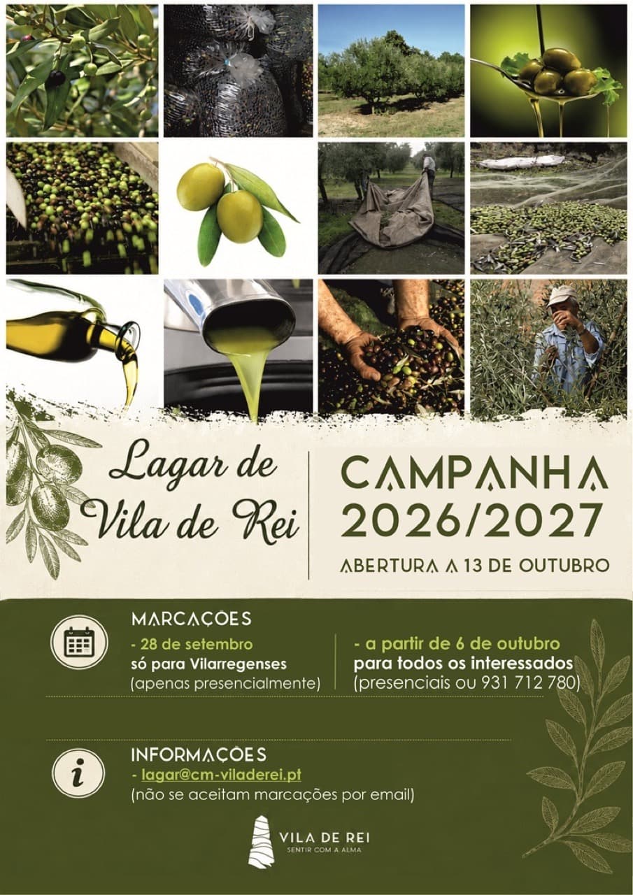 Imagem da notícia: Lagar de Vila de Rei inicia campanha 2026/2027 a 13 de outubro