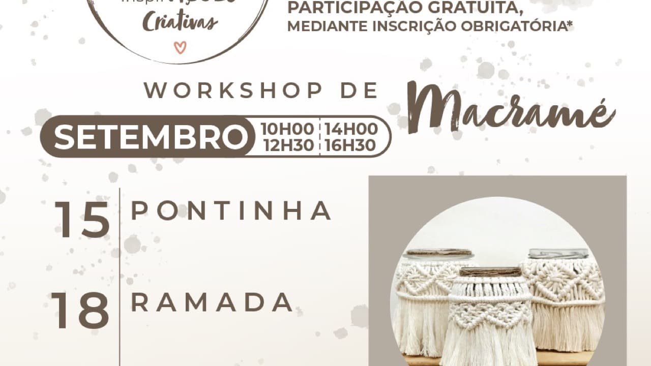 Imagem do evento: Workshops 60+ InspirAções Criativas — Macramé