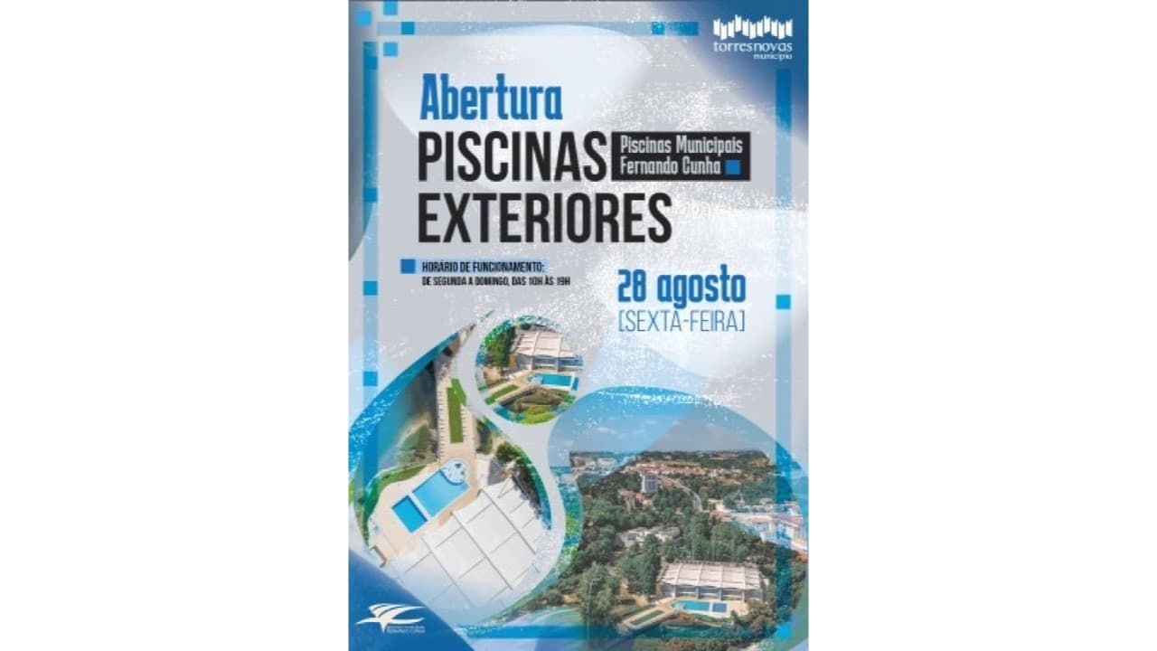 Imagem da notícia: Piscinas exteriores Fernando Cunha abrem a 28 de agosto em Torres Novas