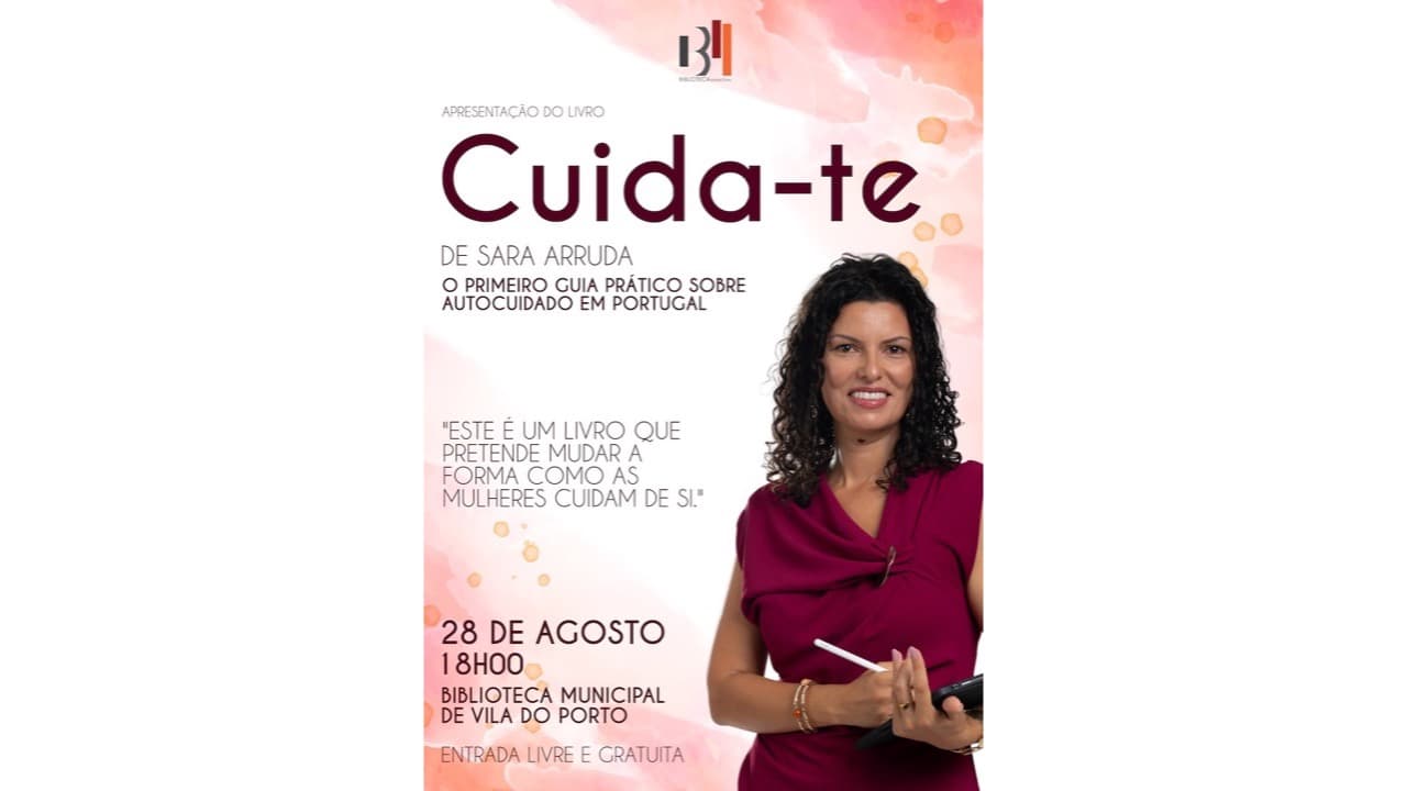 Imagem da notícia: Biblioteca Municipal recebe apresentação de «Cuida-te», primeiro livro de Sara Arruda