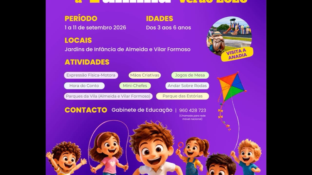 Imagem da notícia: Município ocupa as crianças de 1 a 11 de setembro com as AAAF e a Componente de Apoio à Família