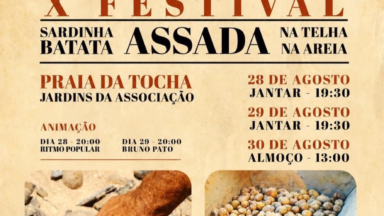 Imagem do evento: X Festival da Sardinha Assada na Telha e da Batata Assada na Areia