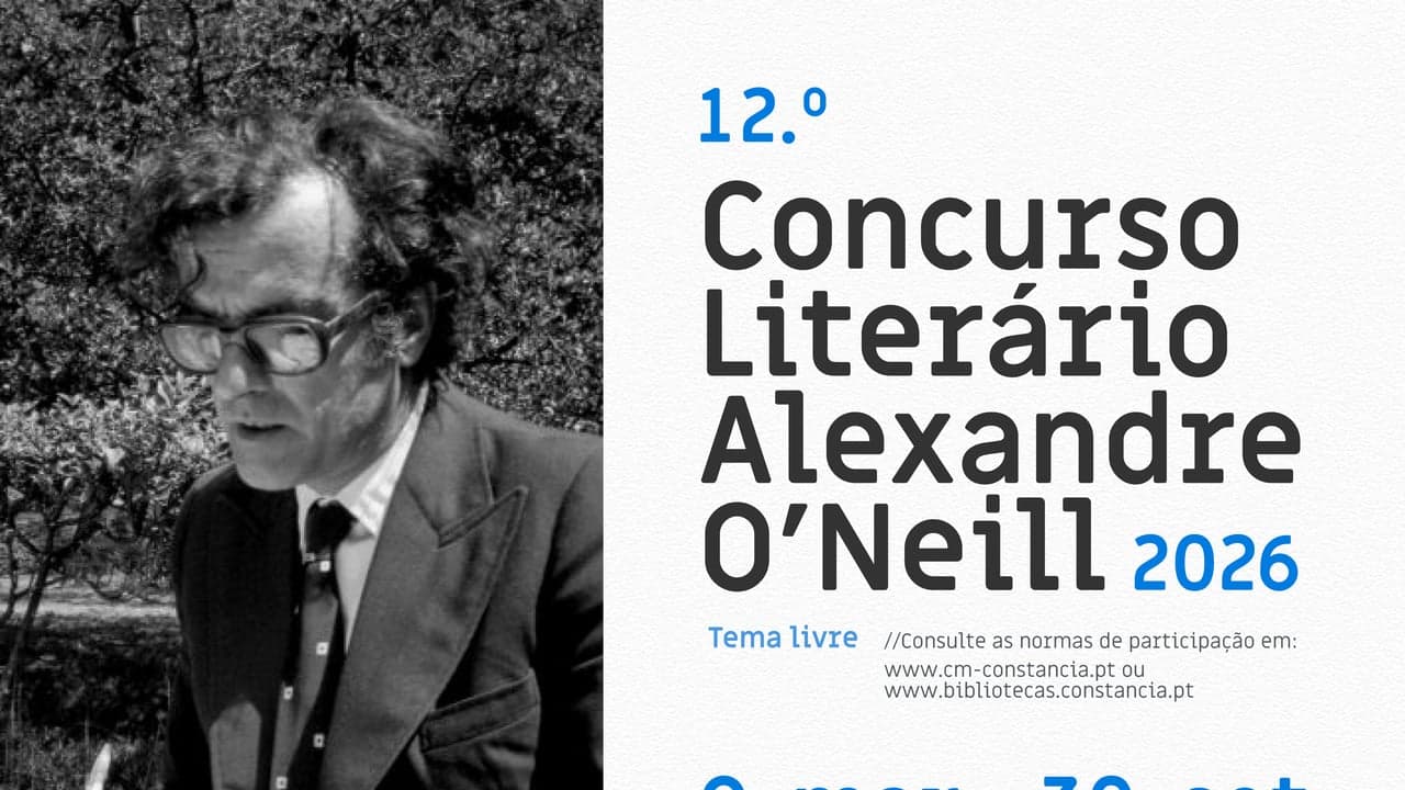 Imagem da notícia: Concurso Literário Alexandre O'Neill abre inscrições até setembro