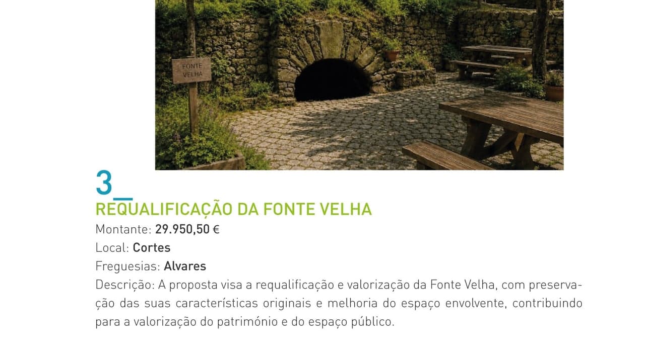 Imagem da notícia: Fonte Velha de Cortes em votação no Orçamento Participativo