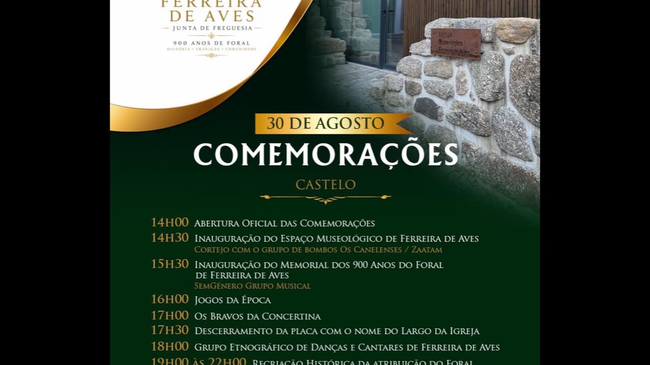 Imagem do evento: Comemorações dos 900 Anos do Foral de Ferreira de Aves