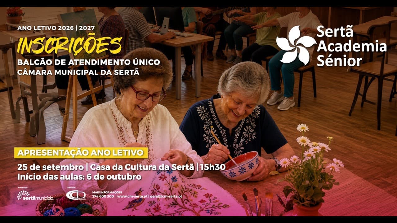 Imagem da notícia: Academia Sénior da Sertã abre matrículas para o novo ano letivo
