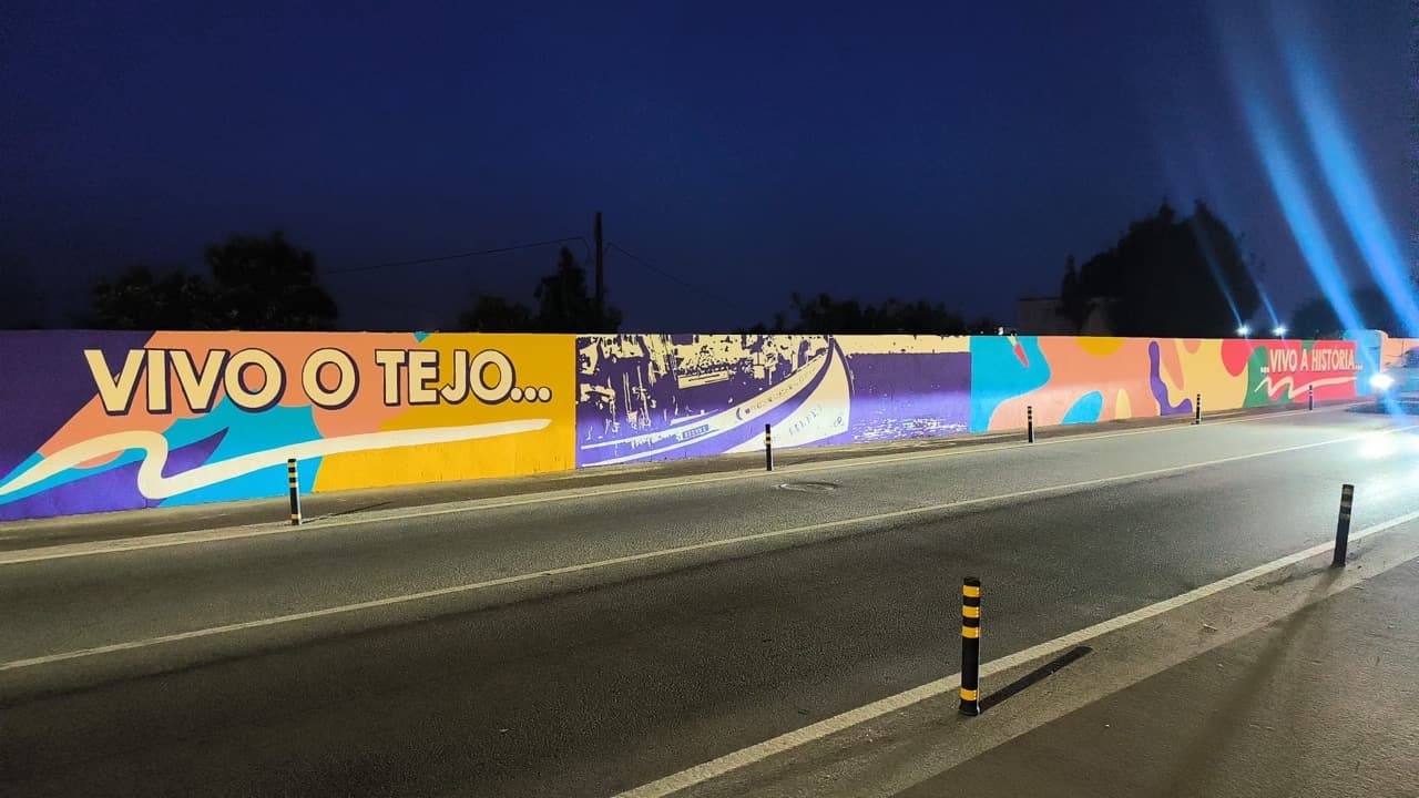 Imagem da notícia: Arte urbana dá nova imagem à entrada sul do concelho