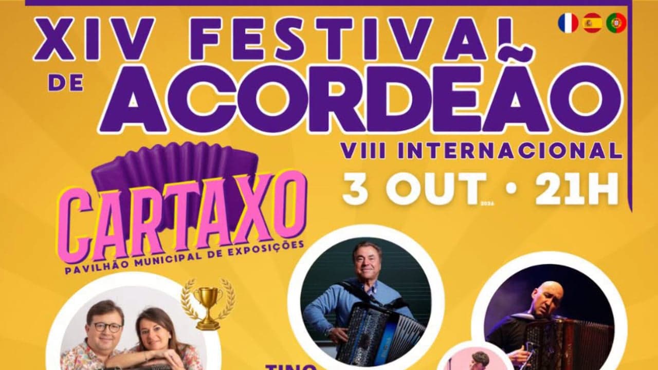 Imagem da notícia: XIV Festival de Acordeão do Cartaxo sobe ao palco a 3 de outubro