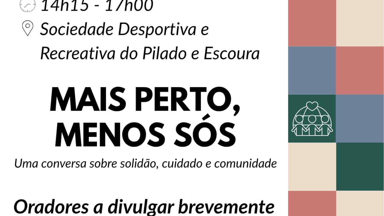 Imagem da notícia: Conversa sobre solidão e comunidade em Marinha Grande