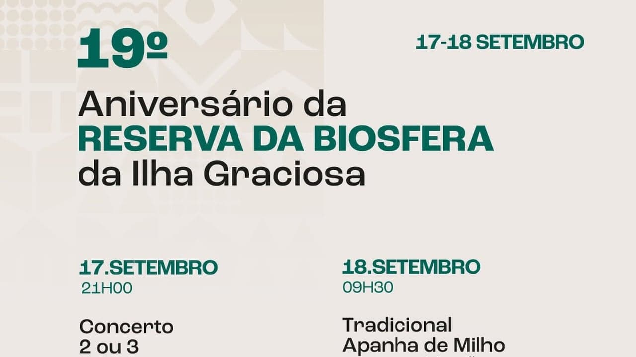 Imagem da notícia: Reserva da Biosfera da Graciosa comemora 19 anos