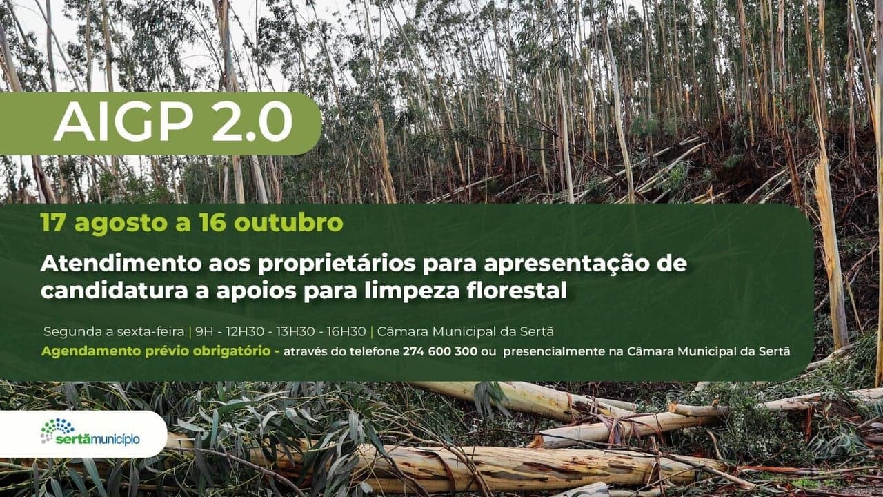 Imagem da notícia: Câmara abre atendimento para apoios de limpeza florestal