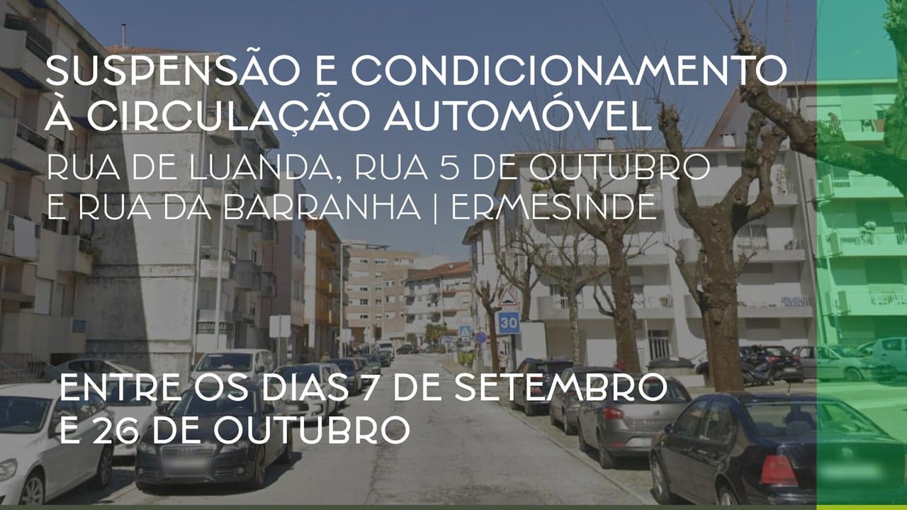 Imagem da notícia: Obras prolongadas em três ruas de Ermesinde até outubro
