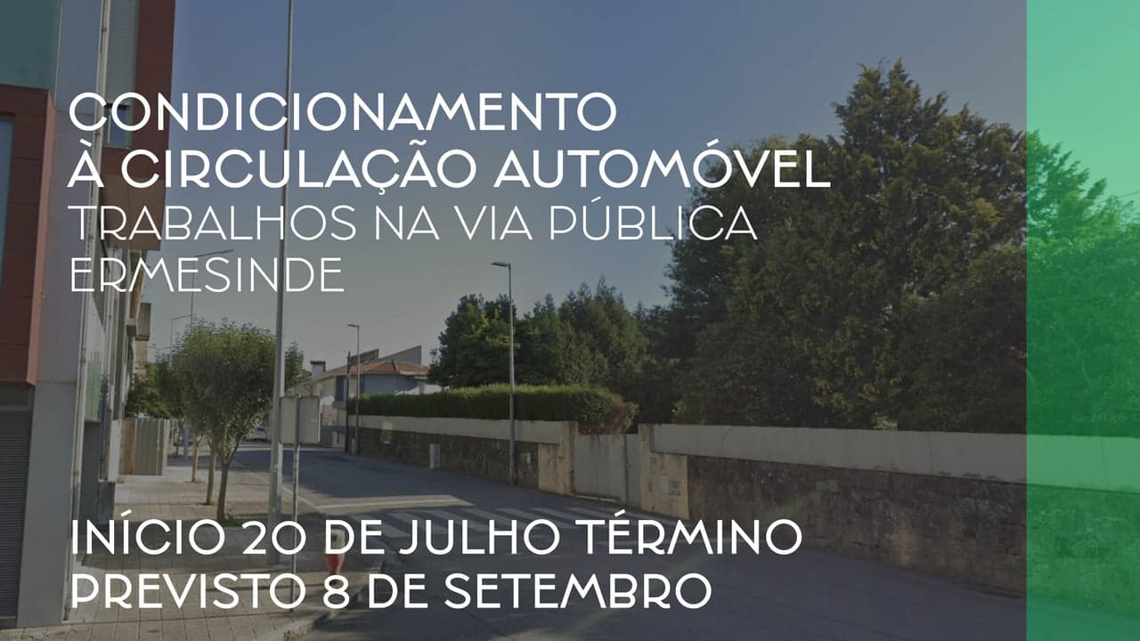 Imagem da notícia: Trânsito condicionado em Ermesinde por obras de eletricidade