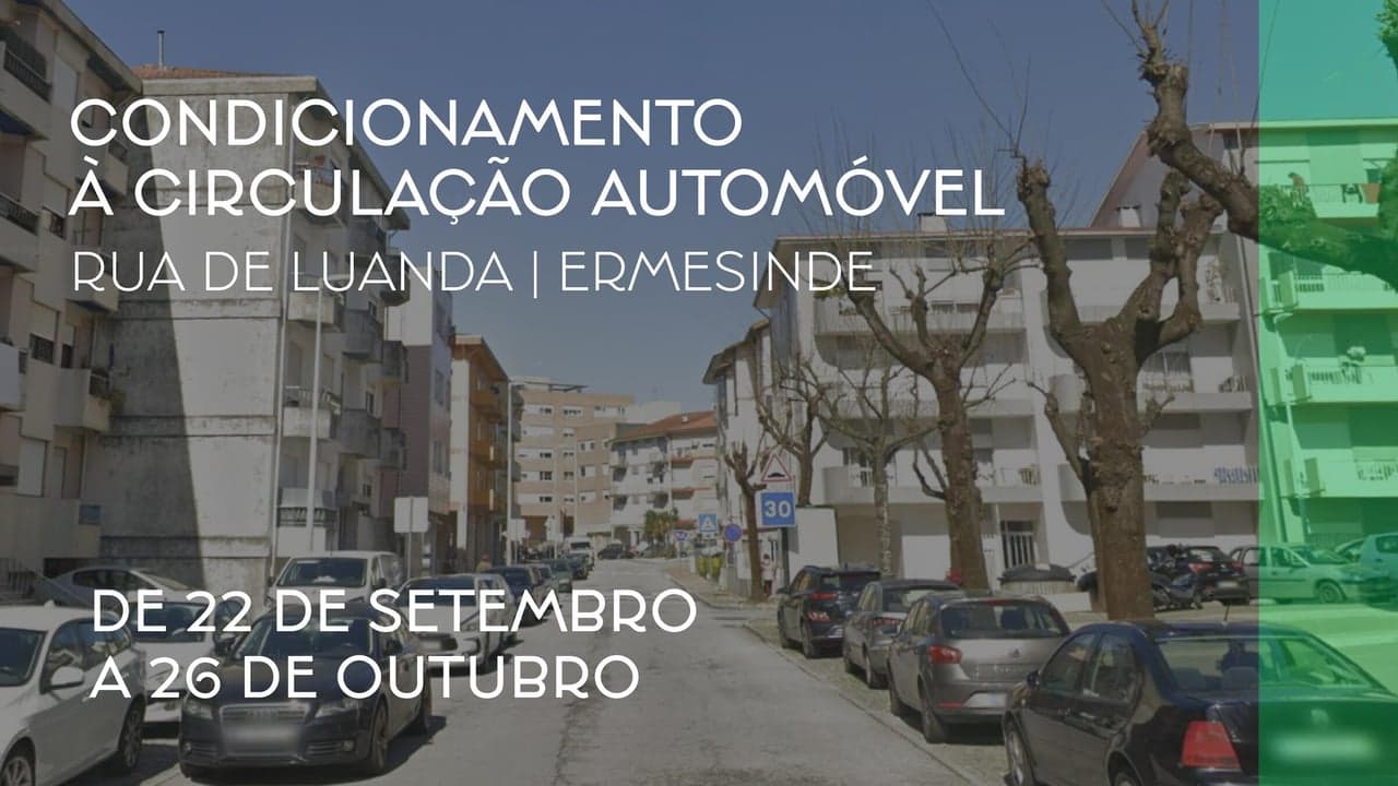 Imagem da notícia: Trânsito condicionado na Rua de Luanda em Ermesinde