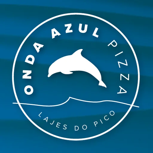 Logótipo de Pizzaria Onda Azul — Restauração em Lajes do Pico
